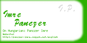 imre panczer business card